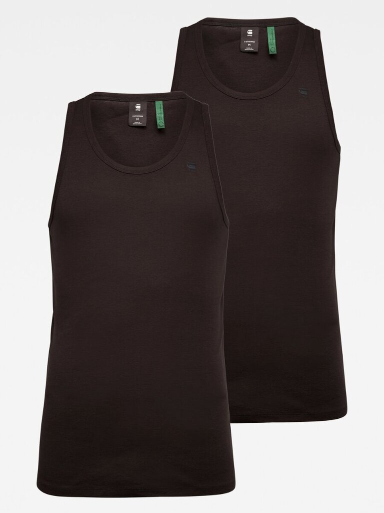 Apatiniai marškinėliai vyrams G-Star Basic Tanktop D07206 124 990 560023376, juodi, 2vnt. цена и информация | Vyriški apatiniai marškinėliai | pigu.lt