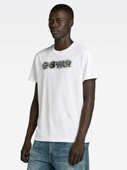 Мужская футболка G-Star Distressed Logo White D24363 C506 110 560023444, белый цена и информация | Мужские футболки | pigu.lt