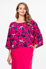 Блуза Loriata 2565 Fuchsia Print 2565 563952361, розовый цена и информация | Женские блузки, рубашки | pigu.lt