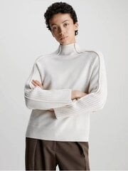 Женский свитер Calvin Klein Recycled Wool Mock Neck Vanilla Ice K20K205985YAT 560077437, белый цена и информация | Свитера женские | pigu.lt