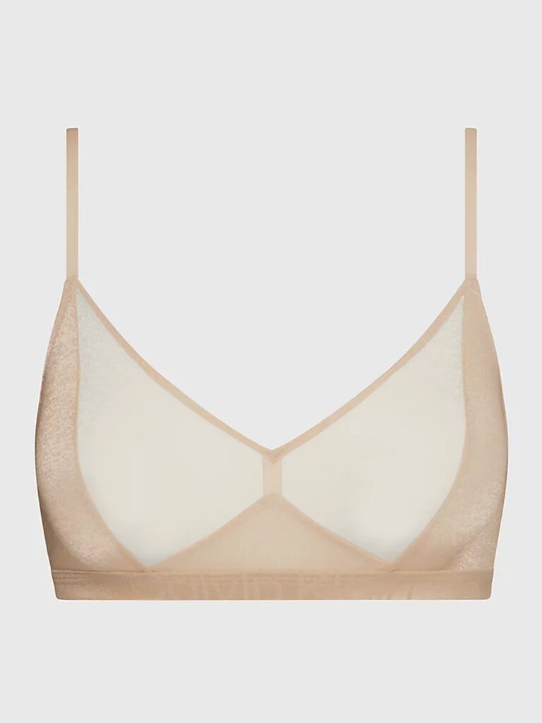 Calvin Klein liemenėlė moterims Unlined Bralette Gold 545667603, smėlio spalvos kaina ir informacija | Liemenėlės | pigu.lt