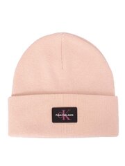 Шапка CALVIN KLEIN Monologo Rubber Beanie Pink K60K6118340JV 545010427 цена и информация | Женские шапки | pigu.lt