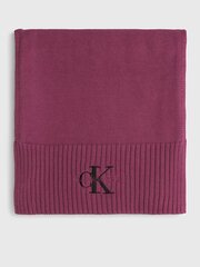 Šalikas Calvin Klein Monologo Embro Knit Scarf K60K611262VAC 545010413 kaina ir informacija | Skarelės, šalikai moterims | pigu.lt