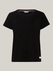 Женская футболка Tommy Hilfiger Short Sleeve T-Shirt UW0UW04873BDS 545667895, черный цена и информация | Футболка женская | pigu.lt