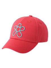 Бейсболка для девочек Be Snazzy Flower Red CZD-0181 520763791, красный цена и информация | Шапки, перчатки, шарфы для девочек | pigu.lt