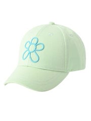 Бейсболка для девочек Be Snazzy Flower Light Green CZD-0181 520763792, зеленый цена и информация | Шапки, перчатки, шарфы для девочек | pigu.lt