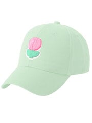 Kepurė su snapeliu mergaitėms be Snazzy Tulip CZD-0185, žalia kaina ir informacija | Kepurės, pirštinės, šalikai mergaitėms | pigu.lt