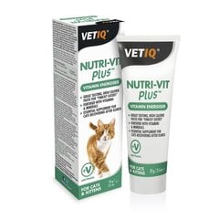 Витаминная паста Vetiq для кошек Nutri-Vit Plus, 70 г цена и информация | Витамины, добавки и средства от паразитов для кошек | pigu.lt