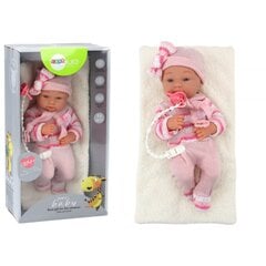 Kūdikio lėlė rožiniais drabužiais Leantoys kaina ir informacija | Žaislai mergaitėms | pigu.lt