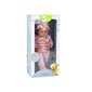 Kūdikio lėlė su dryžuotu rožiniu megztiniu Lean Toys kaina ir informacija | Žaislai mergaitėms | pigu.lt