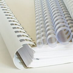 Спирали вязальные FOROFIS, 12мм, пластик, 100 шт., белые сп. цена и информация | Kanceliarinės prekės | pigu.lt