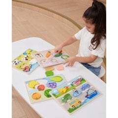Dėlionė Montessori transporto proemonės 2in1 Viga kaina ir informacija | Lavinamieji žaislai | pigu.lt