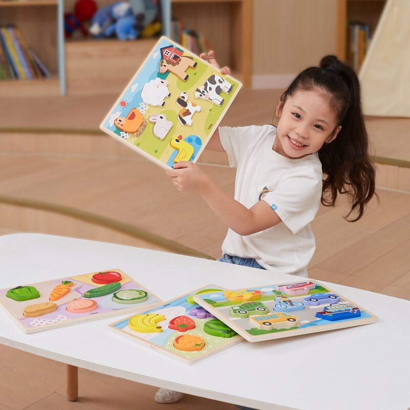 Dėlionė Montessori ūkis 2in1 Viga kaina ir informacija | Lavinamieji žaislai | pigu.lt