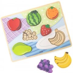 Dėlionė Montessori vaisiai 2in1 Viga kaina ir informacija | Lavinamieji žaislai | pigu.lt