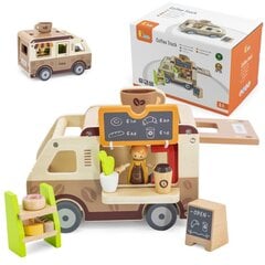 Деревянная машина для кофе и закусок с аксессуарами Viga  цена и информация | Развивающие игрушки | pigu.lt