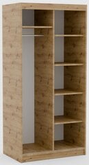 Шкаф ADRK Furniture Delia 100, коричневый цвет цена и информация | Шкафы | pigu.lt