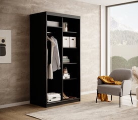 Шкаф ADRK Furniture Delia 100, черный/коричневый цвет цена и информация | Шкафы | pigu.lt