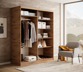 Шкаф ADRK Furniture Delia 160, коричневый цвет цена и информация | Шкафы | pigu.lt