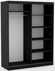 Шкаф ADRK Furniture Delia 160, черный цвет цена и информация | Шкафы | pigu.lt