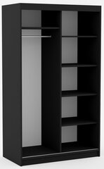 Spinta ADRK Furniture Delia 120, juoda kaina ir informacija | Spintos | pigu.lt