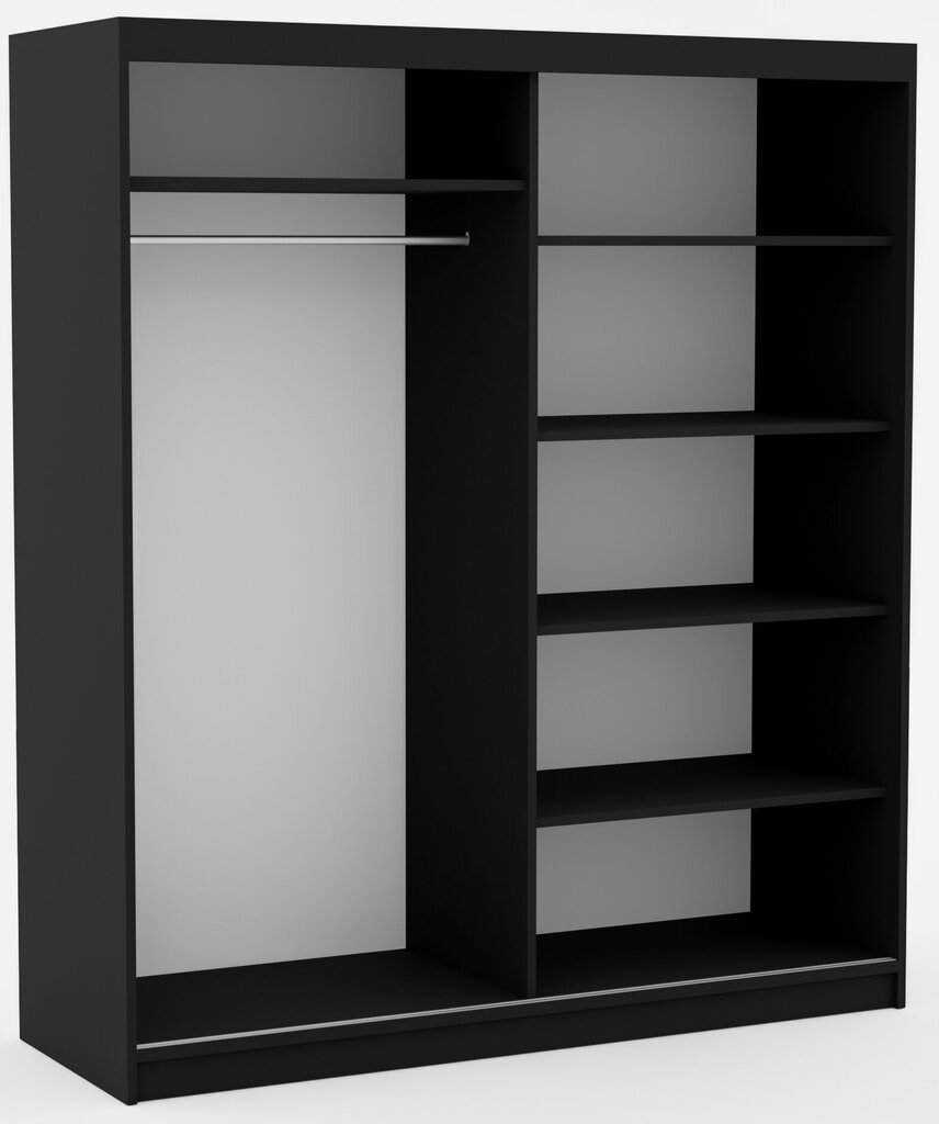 Spinta ADRK Furniture Delia 180, juoda цена и информация | Spintos | pigu.lt