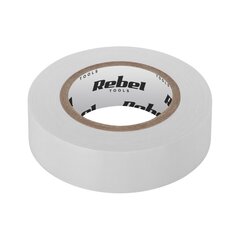 Rebel lipni izoliacinė juosta 0,13 mm x 19 mm x 20 m balta kaina ir informacija | Mechaniniai įrankiai | pigu.lt