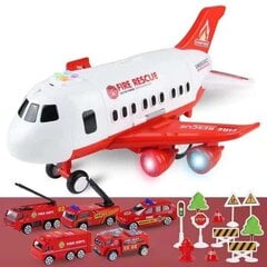 Ugniagesių lėktuvas su automobiliais kaina ir informacija | Žaislai berniukams | pigu.lt