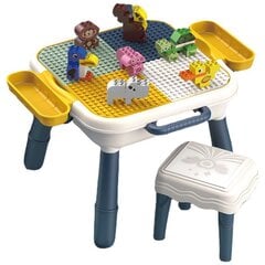 Vaikiškas stalas su kaladėlių komplektu ir kėde kaina ir informacija | Konstruktoriai ir kaladėlės | pigu.lt