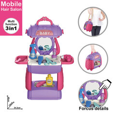Žaislinis grožio salono komplektas krepšyje Mobile Hair Salon kaina ir informacija | Žaislai mergaitėms | pigu.lt