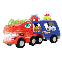 Dinozauro formos sunkvežimis su automobiliais kaina ir informacija | Žaislai berniukams | pigu.lt