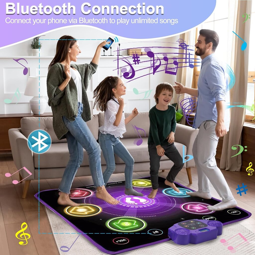 Šokių kilimėlis su Bluetooth jungtimi kaina ir informacija | Stalo žaidimai, galvosūkiai | pigu.lt