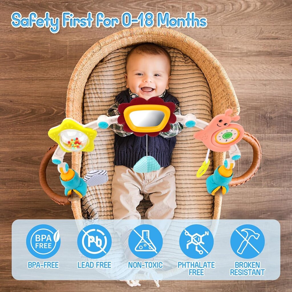 Pakabinamas žaislas vežimėliams ir lovytėms Kinggalong kaina ir informacija | Žaislai kūdikiams | pigu.lt