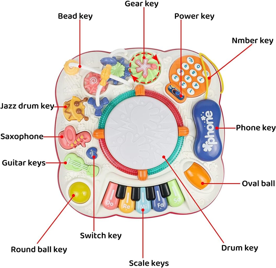 Daugiafunkcis edukacinis stalas kūdikiams Tong Yang Game Table kaina ir informacija | Žaislai kūdikiams | pigu.lt