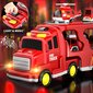 Žaislinių mašinėlių komplektas Fire Truck цена и информация | Žaislai berniukams | pigu.lt