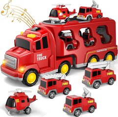 Žaislinių mašinėlių komplektas Fire Truck kaina ir informacija | Žaislai berniukams | pigu.lt