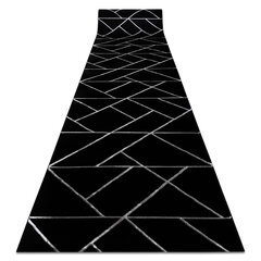 бегун EMERALD эксклюзивный 7543 гламур, стильный геометричес черный / бряный 70 cm цена и информация | Ковры | pigu.lt