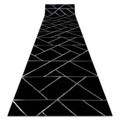 бегун EMERALD эксклюзивный 7543 гламур, стильный геометричес черный / бряный 80 cm цена и информация | Ковры | pigu.lt