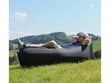 Pripučiama sofa Lazy Sofa, juoda, 185,5x67 cm цена и информация | Pripučiami čiužiniai ir baldai | pigu.lt