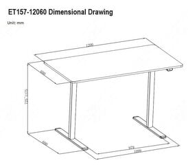 Письменный стол Larossa Home ET157 120x60см, черный цена и информация | Компьютерные, письменные столы | pigu.lt