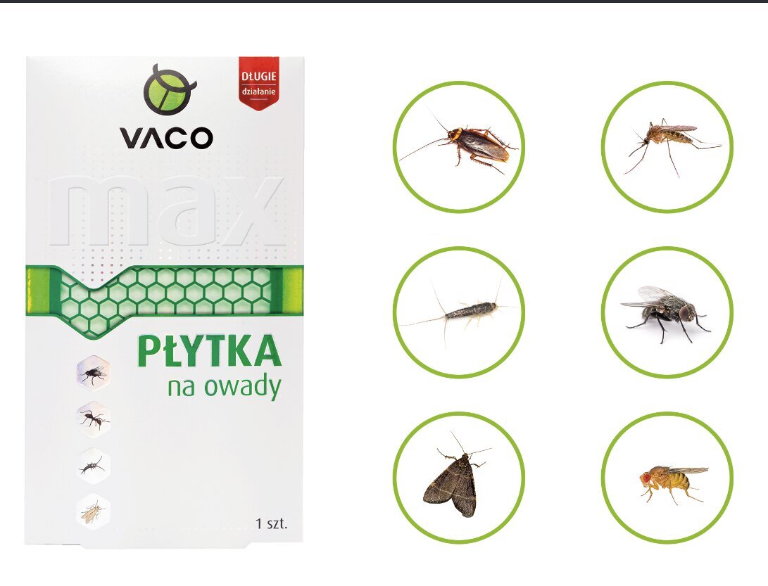Insekticidinė plokštelė Vaco, 1 vnt. kaina ir informacija | Priemonės nuo uodų ir erkių | pigu.lt