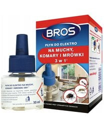 Skystis insekticidiniam elektrofumigatoriui Bros, 30 ml kaina ir informacija | Priemonės nuo uodų ir erkių | pigu.lt