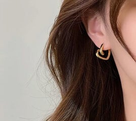 Auskarai širdeles formos Korean Love Heart Earrings kaina ir informacija | Auskarai | pigu.lt