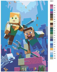 Картина по номерам Gleznot "Lego Minecraft" CH08 цена и информация | Живопись по номерам | pigu.lt