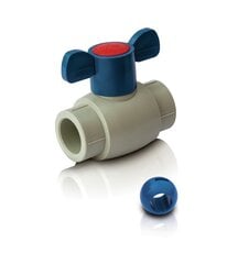      Вентиль шаровой (шар ABS) ППР короткая ручка цена и информация | Сантехнические соединения, клапаны | pigu.lt