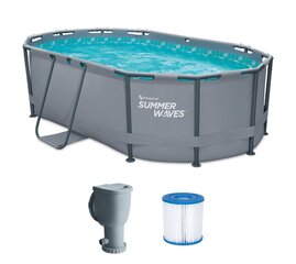 Каркасный бассейн Summer Waves Каркасный с фильтр-насосом, 3 х 2 х 0,84 м цена и информация | Бассейны | pigu.lt