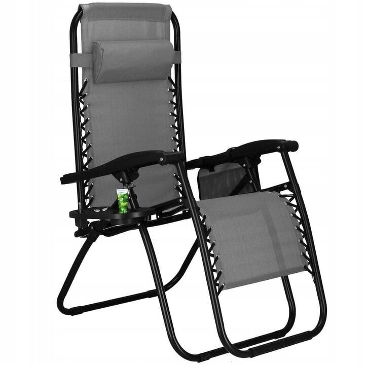 Lauko kėdė-gultas Fluxar home GL0044, pilka kaina ir informacija | Lauko kėdės, foteliai, pufai | pigu.lt