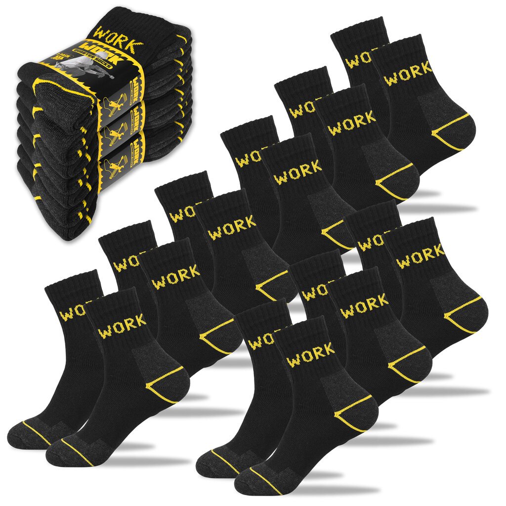 Kojinės vyrams Work, juodos, 9 poros kaina ir informacija | Vyriškos kojinės | pigu.lt