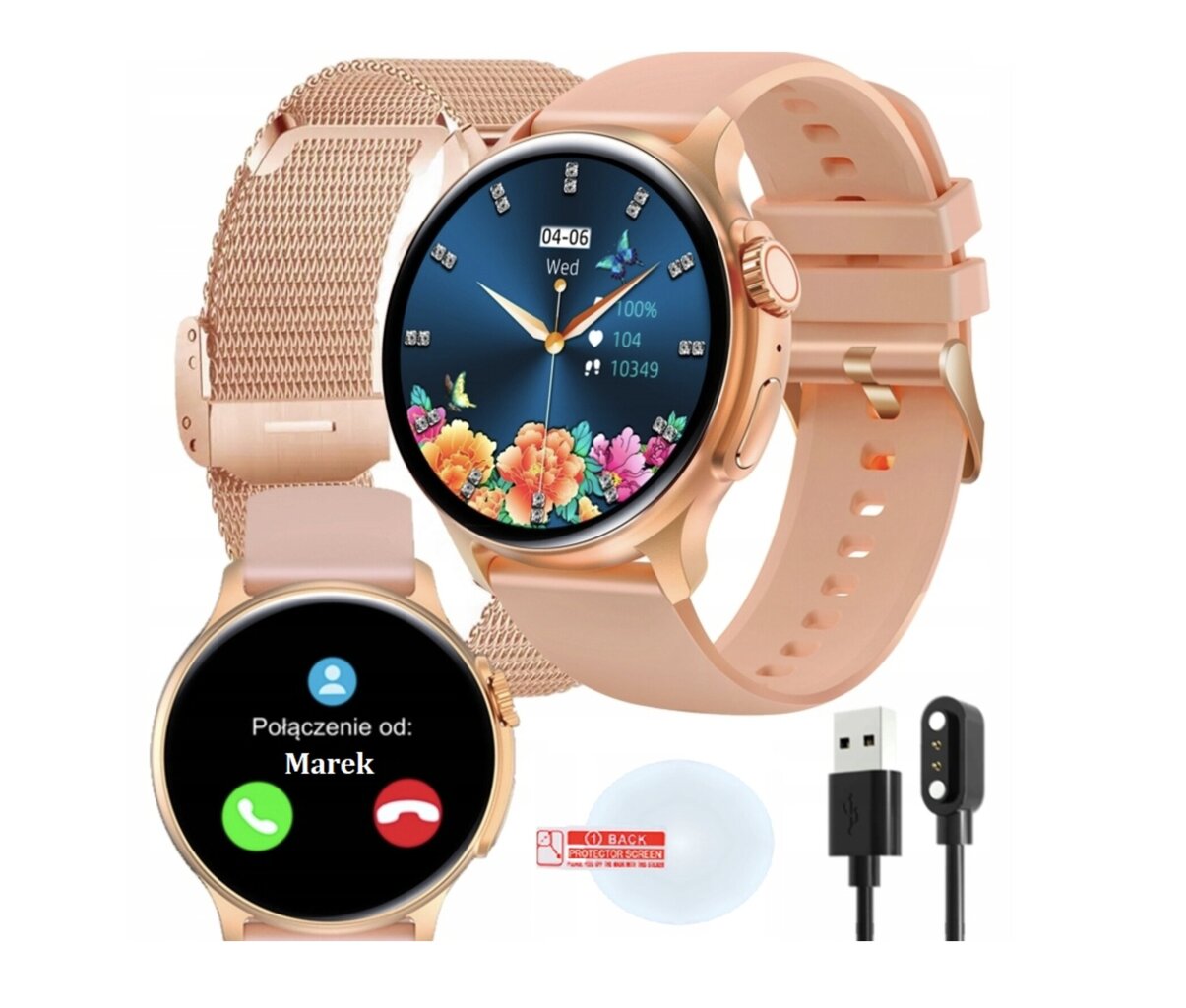 Stilo Elegance k34, gold kaina ir informacija | Išmanieji laikrodžiai (smartwatch) | pigu.lt