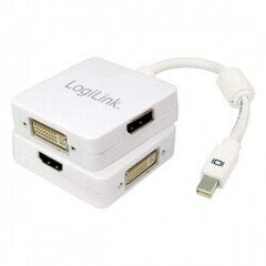 LogiLink - адаптер 3w1 MiniDisplayport - HDMI/DVI/Display port цена и информация | Адаптеры, USB-разветвители | pigu.lt