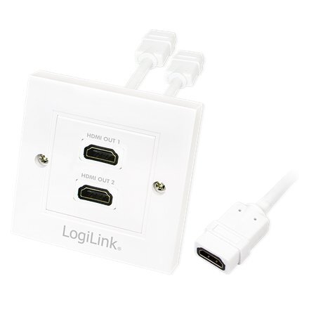 LogiLink - Gniazdo 2xHDMI цена и информация | Adapteriai, USB šakotuvai | pigu.lt